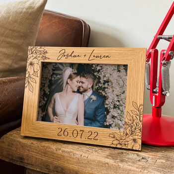 Personalised Wedding Couples Picture Frame, 5 of 10