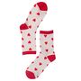 Women's Bamboo Socks Valentine's Day Red Love Hearts, thumbnail 3 of 4