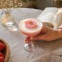 Vegan Handmade Rose Martini Scented Cocktail Candle, thumbnail 1 of 6