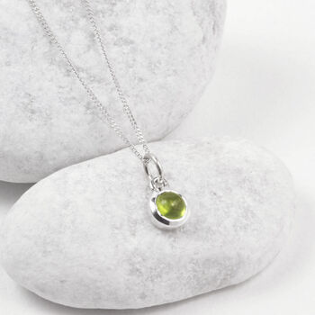 Birthstone Charm Necklaces In Sterling Silver, 9 of 12