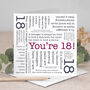 18th Birthday Card Funny Teenager Quotes, thumbnail 1 of 8