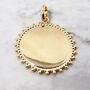 18k Gold Vermeil Plated Personalised Beaded Pendant, thumbnail 1 of 2