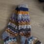 Fair Isle Folk Sofa Socks 100% Wool, thumbnail 3 of 8