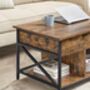 Coffee Table Lift Top Table Storage X Shaped Bars, thumbnail 7 of 12
