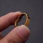 Gold Engraved 5mm Band Ring, thumbnail 4 of 11