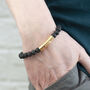 Personalised Men's Gold Plated Skull Beaded Bracelet, thumbnail 4 of 8