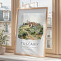 Italy Travel Poster Of Tuscany Vineyard, thumbnail 3 of 7
