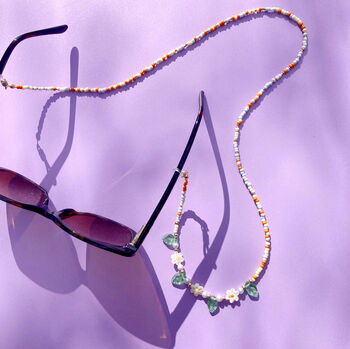 Mother Of Pearl Daisy Beaded Sunglasses Chain, 5 of 12