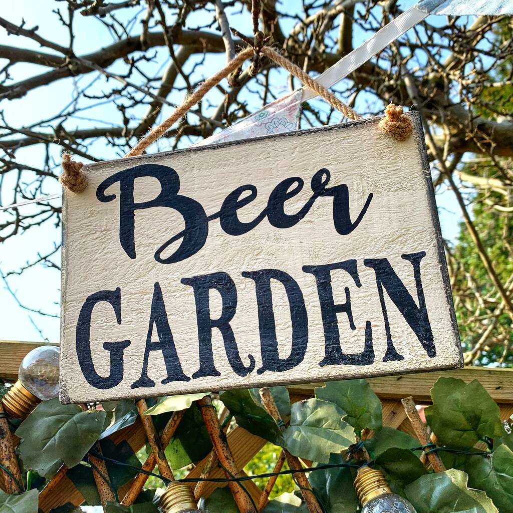 Personalised Beer Garden Sign By Potting Shed Designs