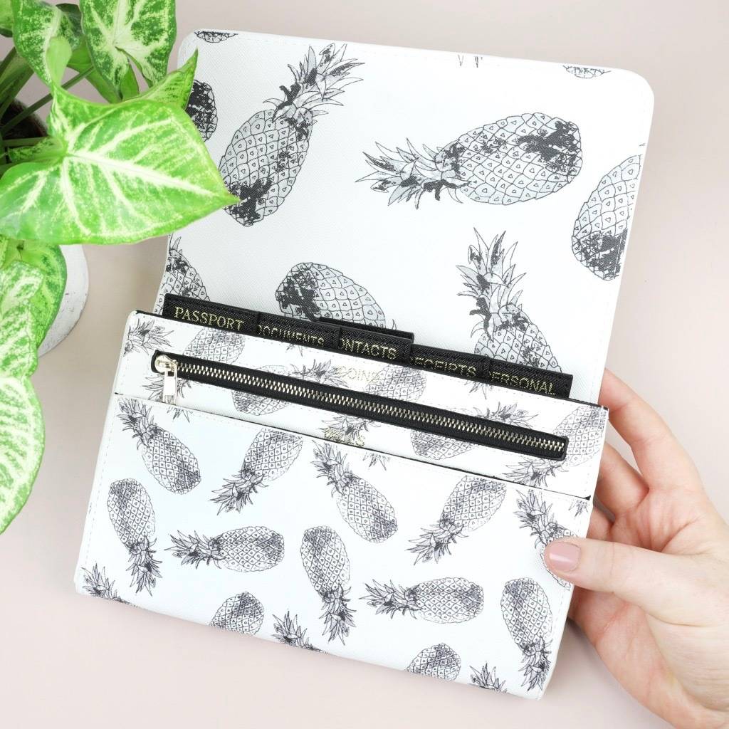 Personalised Illustrated Print Travel Wallet By Lisa Angel