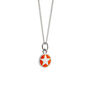 Mini Orange Star Enamel Necklace Sterling Silver, thumbnail 1 of 4