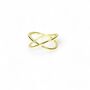 Cross Kiss X Ring Rose Or Gold Vermeil 925 Silver, thumbnail 3 of 11