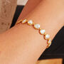 Baroque Pearl Gold Plated Silver Bracelet, thumbnail 3 of 9