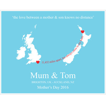 Personalised Parent And Child Location Print, 3 of 5