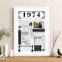 Personalised 50th Golden Wedding Anniversary Print, thumbnail 2 of 7