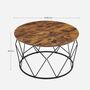Small Centre Round Coffee Table With Steel Frame, thumbnail 7 of 7