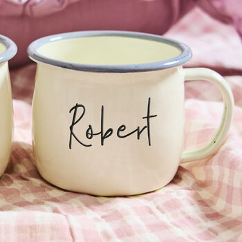 Personalised Valentine's Day Enamel Coloured Mug, 4 of 5