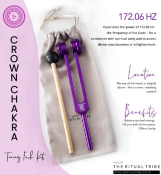 Crown Chakra Tuning Fork Kit ~ 172.06 Hz, 2 of 3