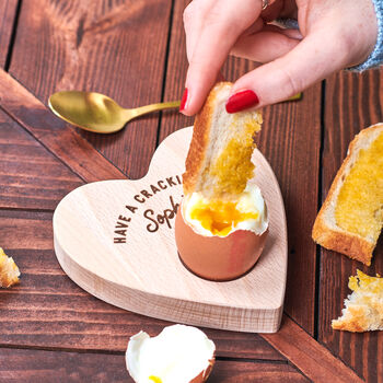 Personalised 'Have A Cracking Day' Dippy Egg Board, 2 of 4