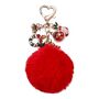 Faux Fur Fluffy Heart/ Pom Pom Keyring’s , Six Colours, Three Designs, thumbnail 1 of 8