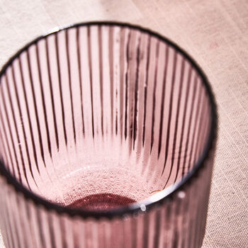 Palermo Set Of Four Amethyst Ribbed Tumblers, 4 of 5