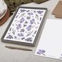 Double Sided A5 Writing Paper With Purple Flowers, thumbnail 4 of 5