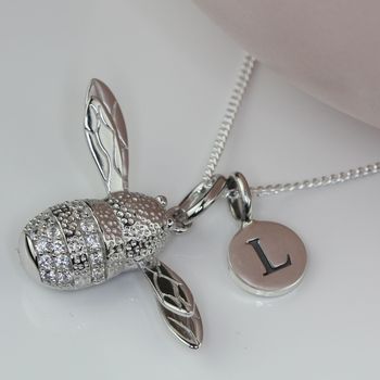 Personalised Bumblebee Silver Necklace, 2 of 5
