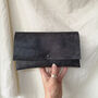 Leather Clutch Bag With Interlocking Seam, thumbnail 7 of 12