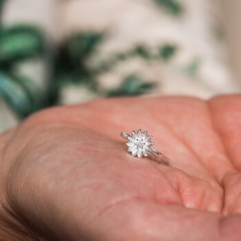 Sterling Silver Flower Toe Ring, 3 of 6