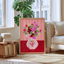 Flowers In Vase Art Print Red, thumbnail 2 of 5