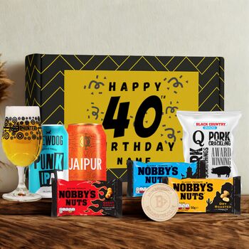 Personalised 40th Birthday Beer Gift Set, 7 of 12