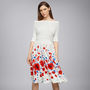 Poppy Floral Print Midi Skirt, thumbnail 1 of 2
