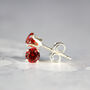 Red Crystal Stud Earrings In Silver And Gold Fill, thumbnail 11 of 12