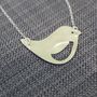 Sterling Silver Watercolour Bird Necklace, thumbnail 4 of 4