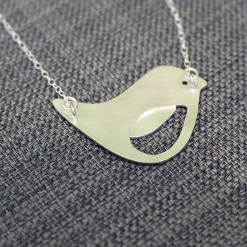 Sterling Silver Watercolour Bird Necklace, 4 of 4