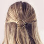 Handmade Brass Hair Slide Circle, thumbnail 1 of 6