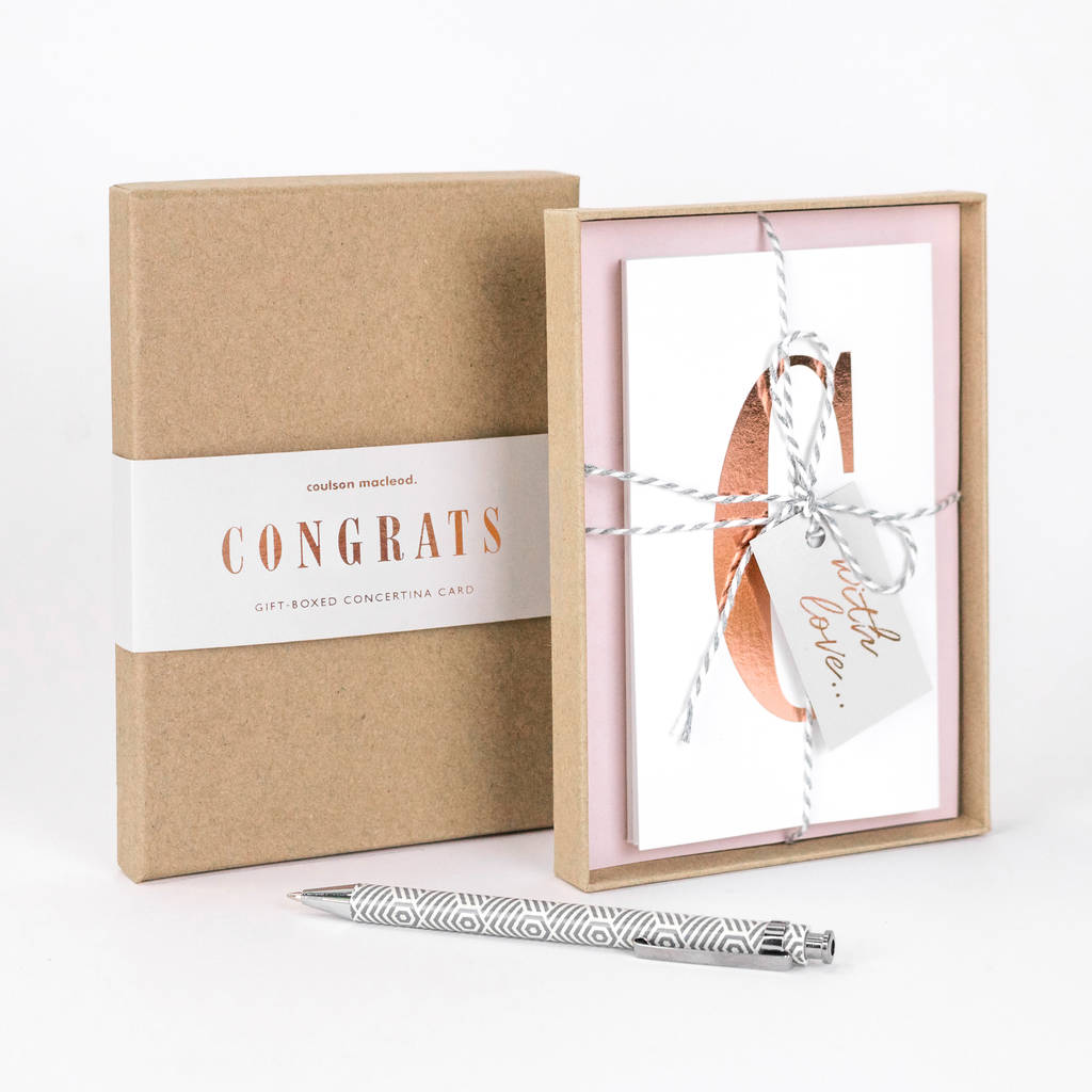 Personalised Congratulations Gift Boxed Card By Coulson Macleod