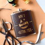 Personalised Getting Piste Skiing Hip Flask, thumbnail 2 of 3