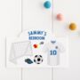 Personalised Sports Football Themed Bedroom Door Sign, thumbnail 1 of 2