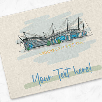 Personalised Manchester City Placemat, Football Gift, 3 of 5