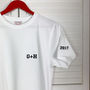 Embroidered 'Initials' Wedding Or Anniversary Tshirt, thumbnail 6 of 8