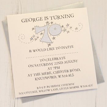 Personalised Pack Of Age Party Invitations, 7 of 10