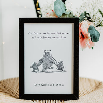 Our Fingers May Be Small Personalised Mummy Print, 2 of 3