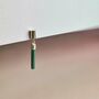 Ethical Minimal Malachite Drop Bar Moving Stud Earrings, thumbnail 1 of 5