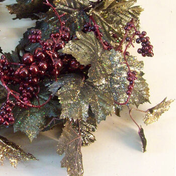 Metallic Grape Wreath 60cm, 4 of 4