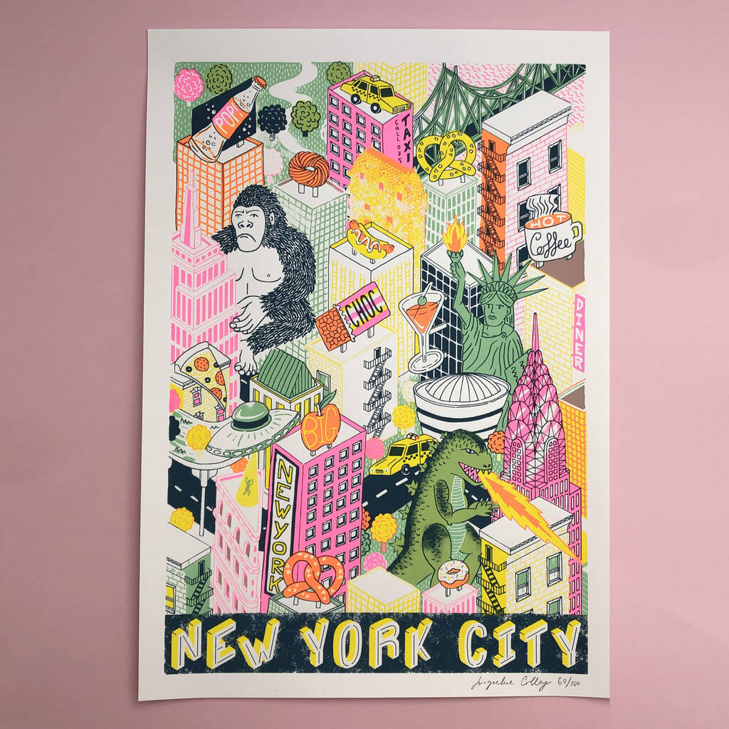 A2 New York City Silk Screen Print By Jacqueline Colley ...