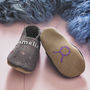 Star Sign Constellation Moonstone Suede Baby Shoes, thumbnail 1 of 8
