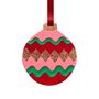 Red Squiggle Bauble Christmas Tree Decoration, thumbnail 1 of 3