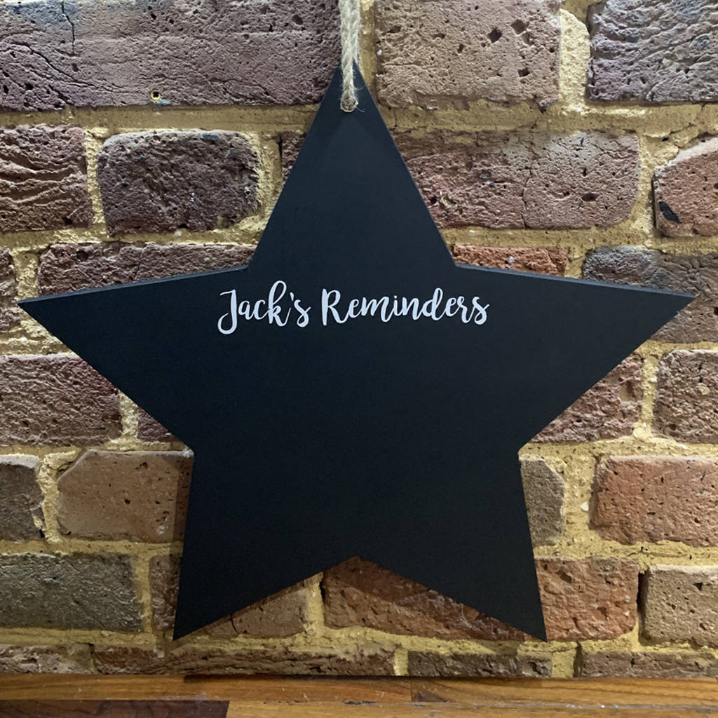 personalised star chalkboard by liberty bee