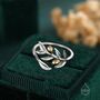 Sterling Silver Olive Leaf With Olive Ring, thumbnail 6 of 12
